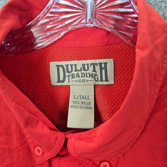 Duluth Trading Co Lot of 2 Men's Shirts Red / Orange Size L Tall - Picture 4 of 16